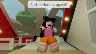 When it's Monday again! 😂 (Roblox Meme)
