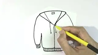 How to draw jacket or sweater  in  easy steps for  beginners