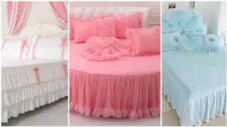 Classically frilly bed sheet Designs !!  wooooow outstanding bridal bedsheet designs  idea by Kushi
