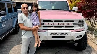 After pink wrapping daughter’s truck turned beautiful!MashaAllah❤️