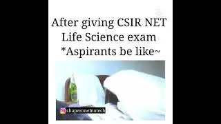 After giving CSIR NET Life Science Exam | Aspirants be like 😂-