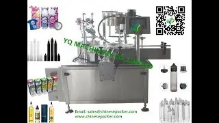 chute for 100 and 120ml chubby gorilla bottling equipment E liquid filling and sealing machine