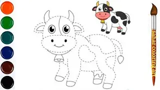 How to Draw Cow Step by Step for Beginners | Cow Drawing Color | Cow Drawing Easy...
