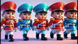 Seven Toy Soldiers March March March | Marching Song for Kids | Nursery Rhymes and Baby Songs