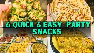6 Quick And Easy Party Snacks Recipes | How to Set Up Buffet Table for Party at Home
