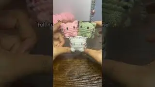 Super cute Mochi Cat 🍡🐱 | crochet keychain mini amigurumi beginners #crochet #beginner