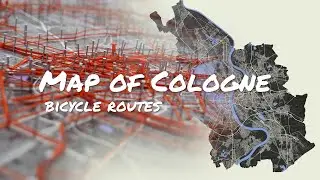 Map of Cologne bicycle routes across the city in 4k   Lars Kliewer