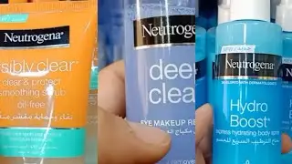 Neutrogena Oil-free Scrub Deep clean eye makeup remover Hydro Boost and facial wash Cosmetic