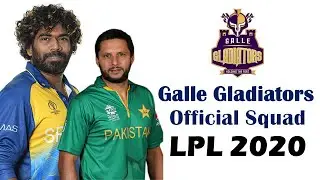 Galle Gladiators Official Team Squad LPL 2020 | Galle Gladiators Full Players list lpl 2020
