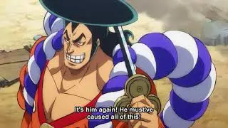 Oden vs mountain god - One Piece