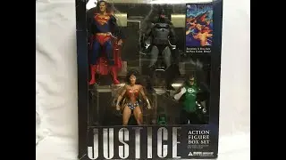 Justice Action Figure Box set designed by Alex Ross for DC Direct 2006