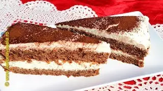 Prajitura insiropata cu cafea si crema fina cu mascarpone | Farfuria vesela