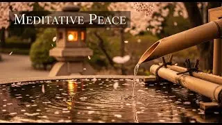 Zen Light Flow Bamboo Fountain and Candle Glow for Healing Sleep Meditation Deep Serenity Calm