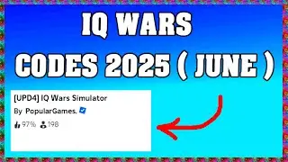 Roblox IQ Wars Simulator Codes 2025 ! 👀🔑 ( June )