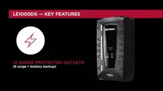CyberPower 12 Outlet 2 USB 530W UPS Surge Protector LE1000DG FC