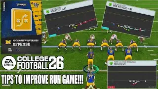 10 TIPS TO IMPROVE YOUR RUN GAME IN CFB 26!!!