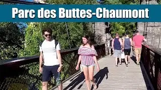 Beautiful Parc des Buttes-Chaumont in Paris (Visual Walking Tour HD 1080p)