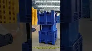the plastic pallet box, solid type, with lids. #machine #manufacturing #pallets #china #factory