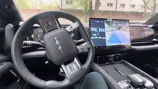 BYD Leopard 8, Huawei ADS выезд из парковки