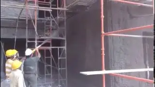 DBG 900 Wet Shotcreting Machine Application on EPS ( 3D Panel Wall)