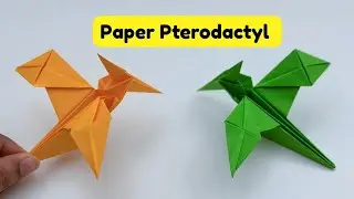 How To Make Paper Pterodactyl Dinosaur Toy For Kids / Paper Toys / Paper Craft Easy / KIDS crafts