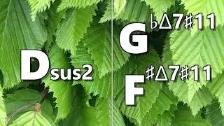 Dsus2 to Gbmaj7#11 (F#maj7#11) Backing Track