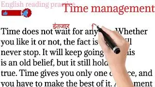 352,Time management/english reading paragraph/English reading practice @Englishreadingpractice