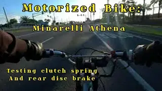 Minarelli Athena Motorized Bikes rear brake and clutch spring test ride