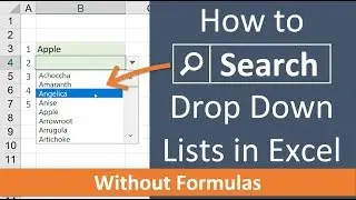 How To Search Drop Down Lists In Excel Using The List Search Add-in