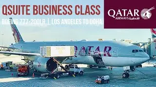 QATAR AIRWAYS QSUITE BUSINESS CLASS BOEING 777-200LR LAX-DOH