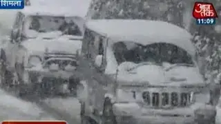 Heavy Snowfall Covers Shimla With Thick White Layer