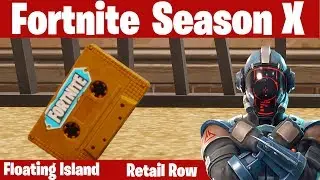Fortnite Season X Collect the Visitor Recording on the Floating Island and in Retail Row