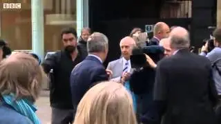 Nigel Farage hit by egg at rally