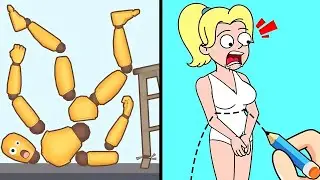 RAGDOLL BREAK vs DRAW IT STORY/SAVE THE GIRLS - Ragdoll cat Ragdoll Spiderman Ragdoll Hit,Part#786.
