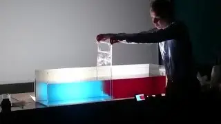 Hot and cold fronts in a water tank