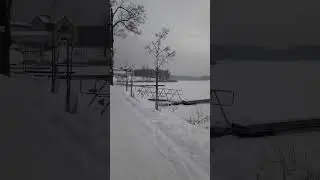 Mazury 2026-01-14 Ruciane-Nida Jezioro Nidzkie. Promenada, zejście od strony ul. Słonecznej
