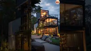 Stunning Container Home With Glass Walls  #versatileliving #containerhome #architecture