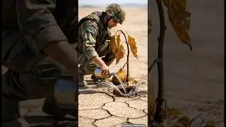 Indian Soldier Saves The Pear Tree By Watering It 😭 #ai #save #tree #army