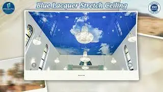 blue lacquer stretch ceiling