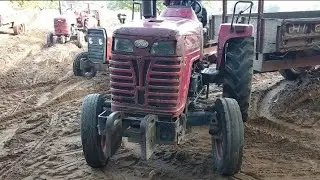 Mahindra Tractor Full Power | Heavy Duty Trolley Pulling Test | Tractor Video Action