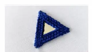 hand embroidery : mirror work | mirror work stitch | triangle mirror work |easy mirror work tutorial