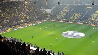 Warm machen mit Stimmung vor dem Spiel BVB - Mainz