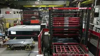 Amada Regius 3015 AJe 12kW Linear Fiber Laser with Tower Stacker System at Metals 2 Go