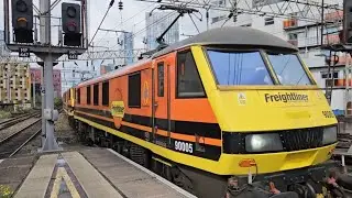 Freightliner class 90 at Manchester Oxford Road.
