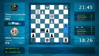 Chess Game Analysis: Roma Kravchenko - Milan Sheva Live, 0.5-0.5 (By ChessFriends.com)