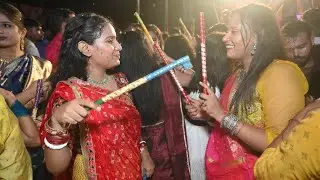 Danidya Night At Satanpur 🥳🥳 Crazy dance along with friends #bokarodurgapuja #dandiya #bokaro