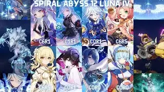 Genshin Impact Luna IV New Spiral Abyss 12 | Ayaka Freeze & Dendro Lumine Columbina Team