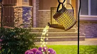 Solar Watering Can Light Hanging Waterfall Lamp @shopatronics