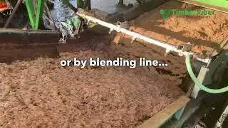 TimberFiber engineered wood fiber substrate blends without clogs or clumps.