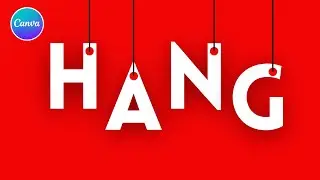 Hanging Text Effects In Canva l easy canva l Canva tutorial